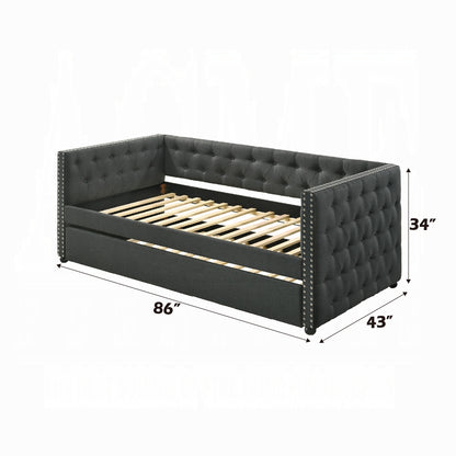 ReForm Creative Home Joy Tufted Daybed w/Trundle - Grey Free Delivery USA & Canada