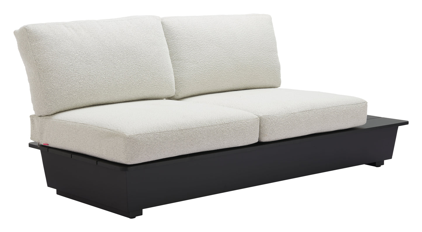 ReForm Creative Home-Arbor 2 Seater Modern Outdoor Sofa - Black. Free Delivery-USA & CANADA