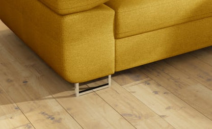 Anton Storage Sleeper Sectional Sofa - Mustard