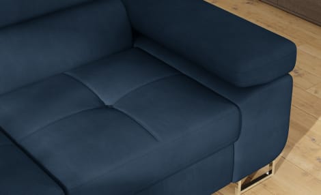 Anton Storage Sleeper Sectional Sofa - Navy Blue