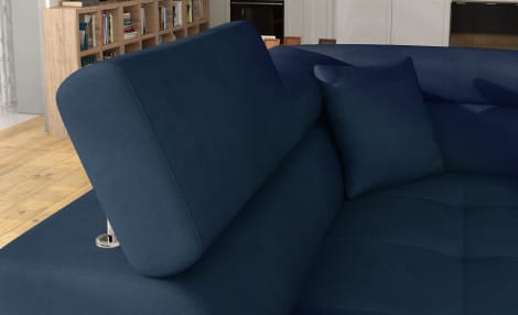 Anton Storage Sleeper Sectional Sofa - Navy Blue