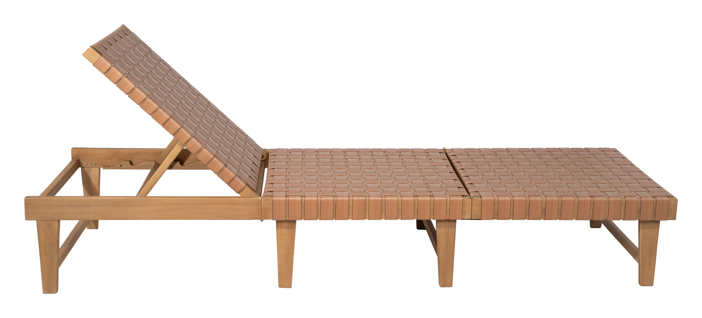 ReForm Creative Home Brisa Outdoor Chaise Lounger - Brown. Free Delivery-USA & CANADA
