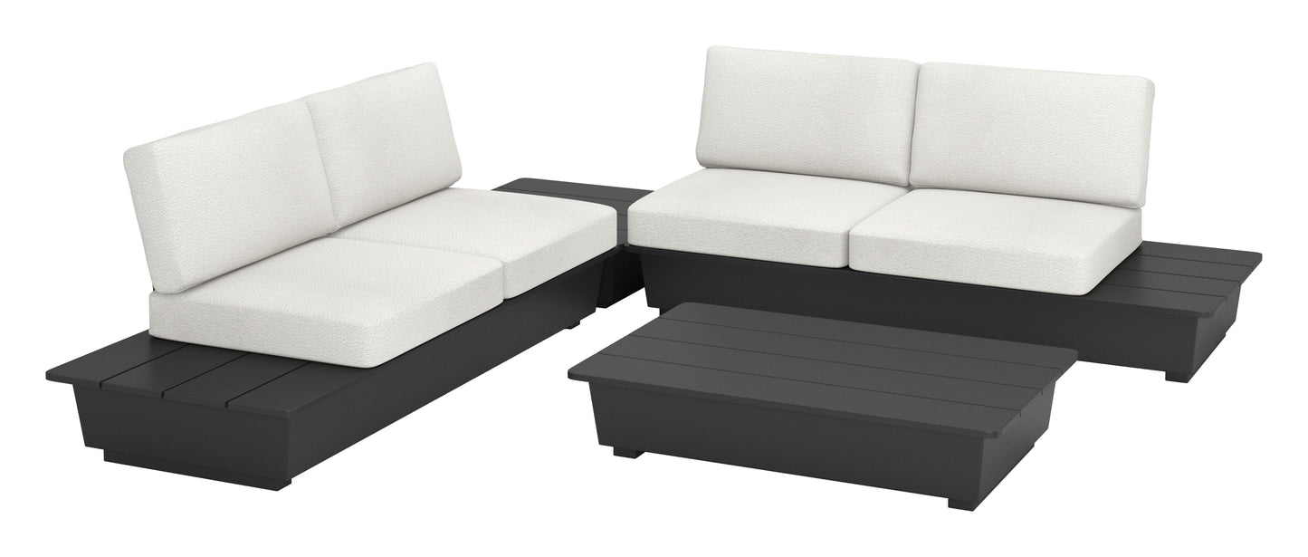 ReForm Creative Home-Arbor 2 Seater Modern Outdoor Sofa - Black. Free Delivery-USA & CANADA