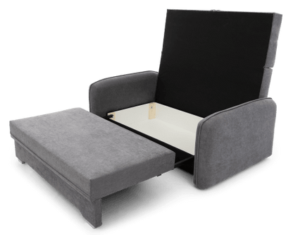 Laine Condo Style 2 Seater Storage Sleeper Sofa - Medium Grey