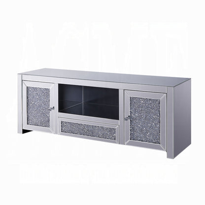 Brilliance-III Luxury Mirrored TV Stand - Clear