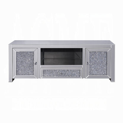 Brilliance-III Luxury Mirrored TV Stand - Clear