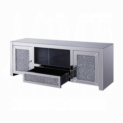 Brilliance-III Luxury Mirrored TV Stand - Clear