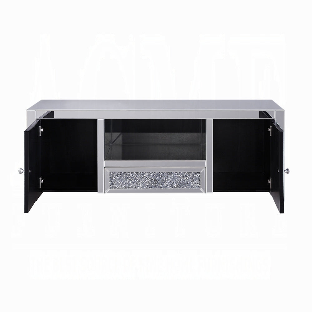 Brilliance-III Luxury Mirrored TV Stand - Clear