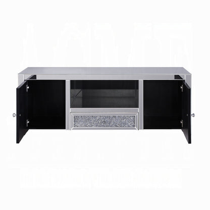Brilliance-III Luxury Mirrored TV Stand - Clear