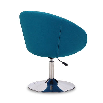 Chandra Swivel Adjustable Faux Leather Accent/Office Chair - Blue