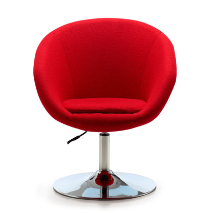 Chandra Swivel Adjustable Faux Leather Accent/Office Chair - Red