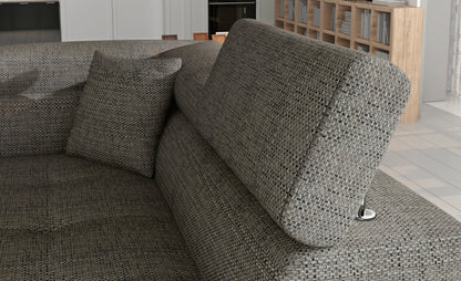 Anton Two-Tone Storage Sleeper Sectional Sofa - Grey/Black