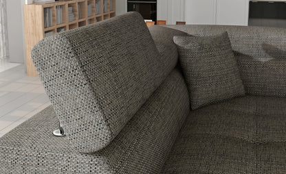 Anton Two-Tone Storage Sleeper Sectional Sofa - Grey/Black