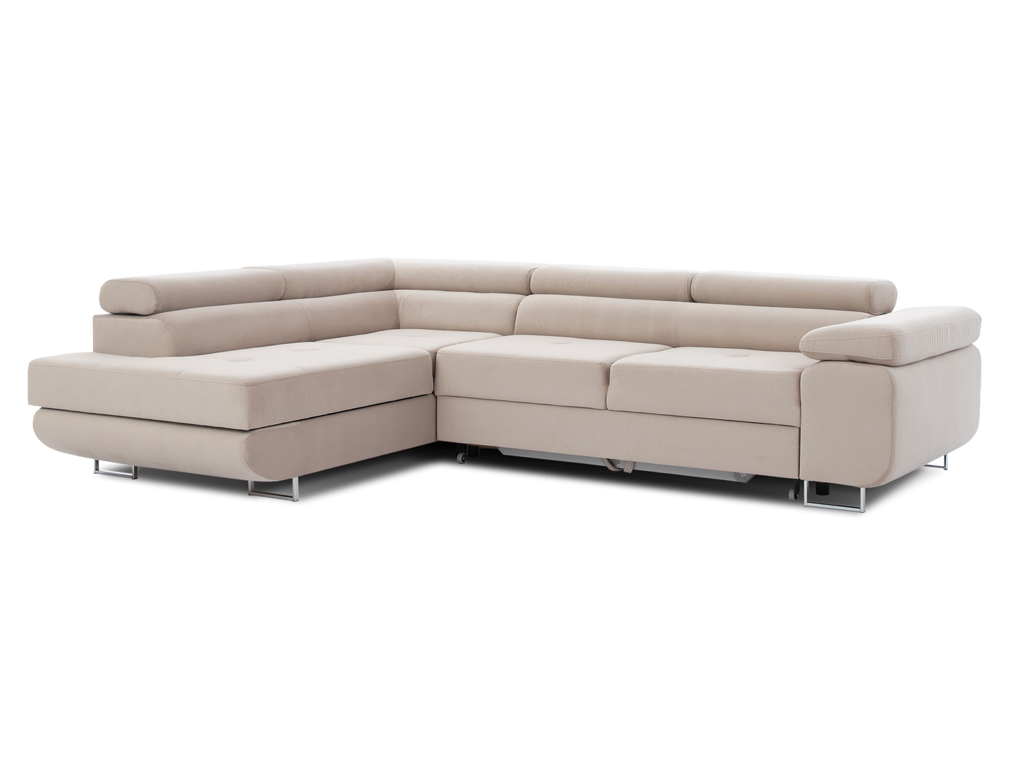Anton Storage Sleeper Sectional Sofa - Beige