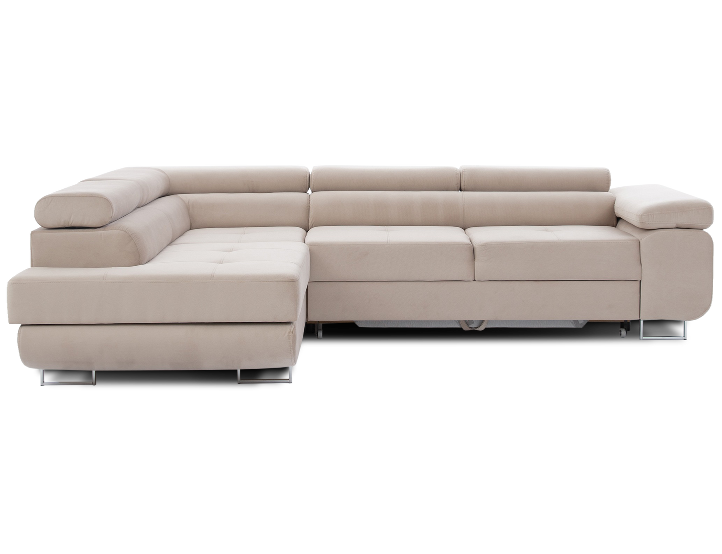 Anton Storage Sleeper Sectional Sofa - Beige