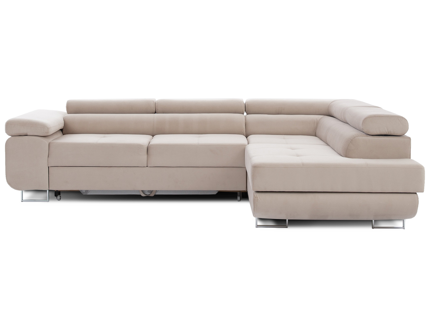 Anton Storage Sleeper Sectional Sofa - Beige