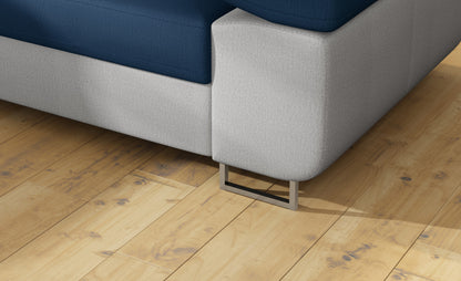 Anton Two-Tone Storage Sleeper Sectional Sofa - Navy/Grey