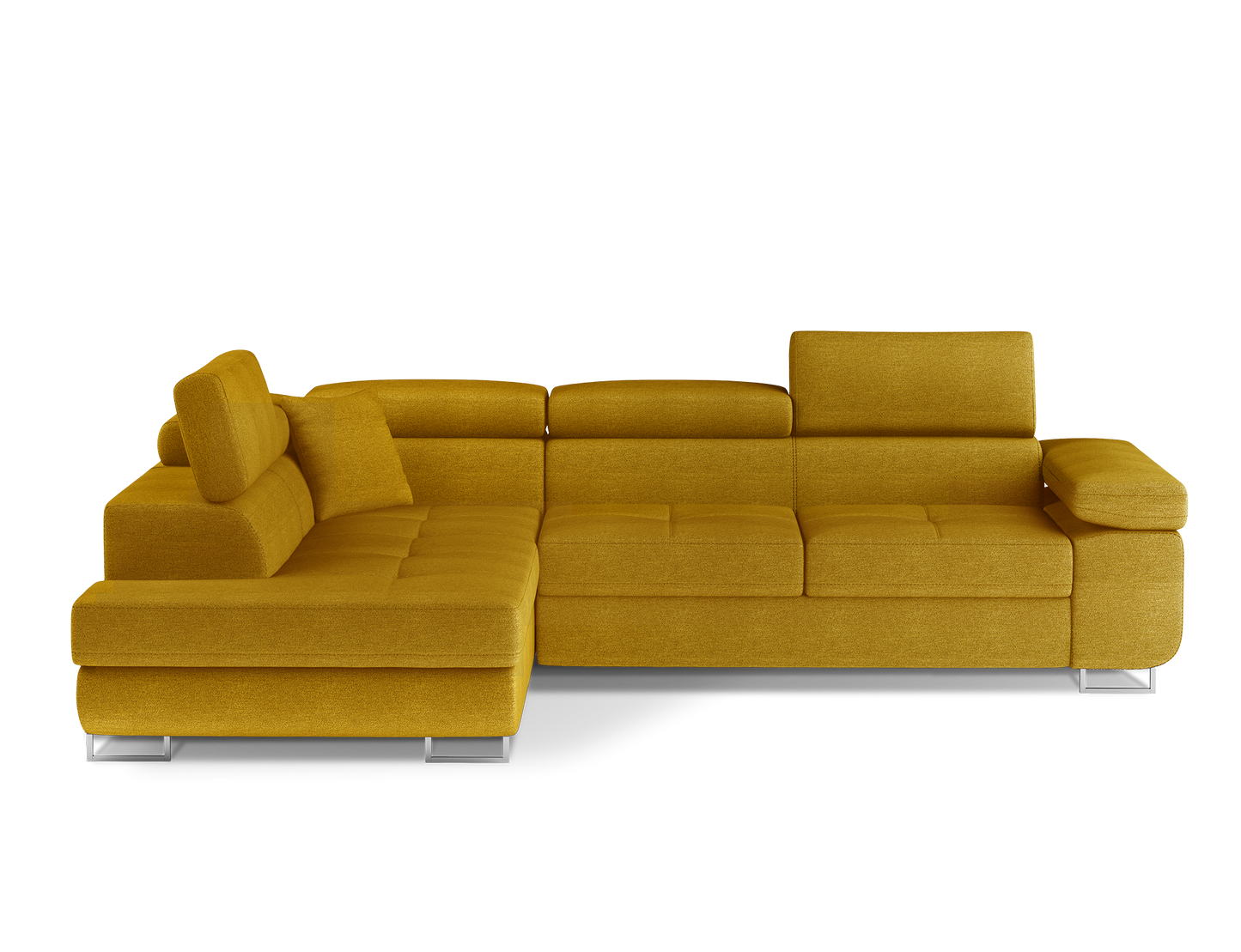 ReForm Creative Home Anton Storage Sleeper Sectional Sofa - Mustard-Free Delivery-USA & CANADA