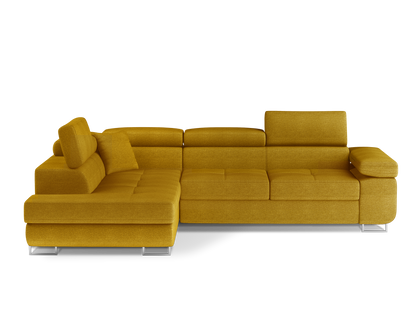 ReForm Creative Home Anton Storage Sleeper Sectional Sofa - Mustard-Free Delivery-USA & CANADA