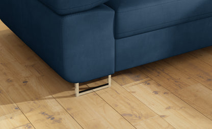 Anton Storage Sleeper Sectional Sofa - Navy Blue