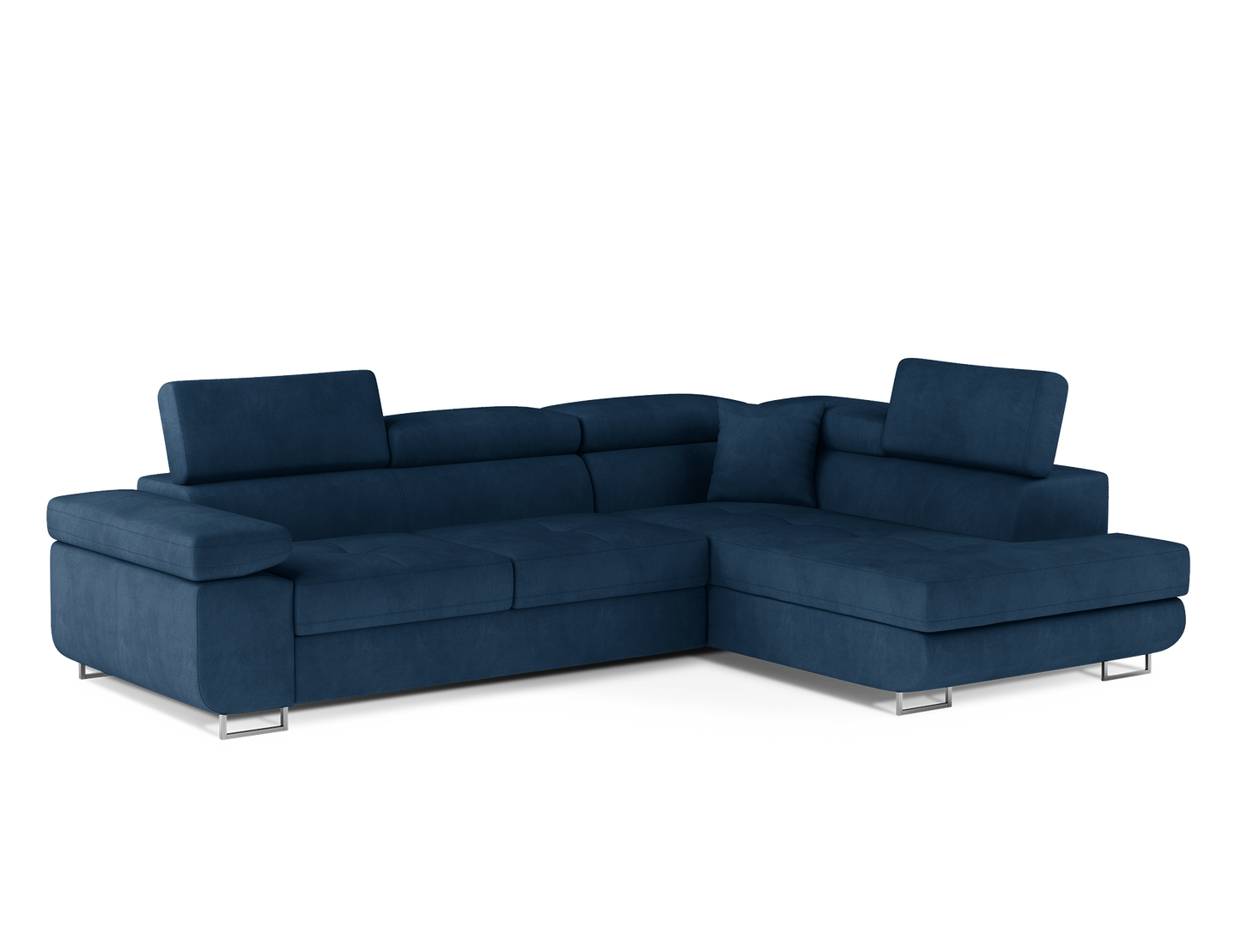 Anton Storage Sleeper Sectional Sofa - Navy Blue