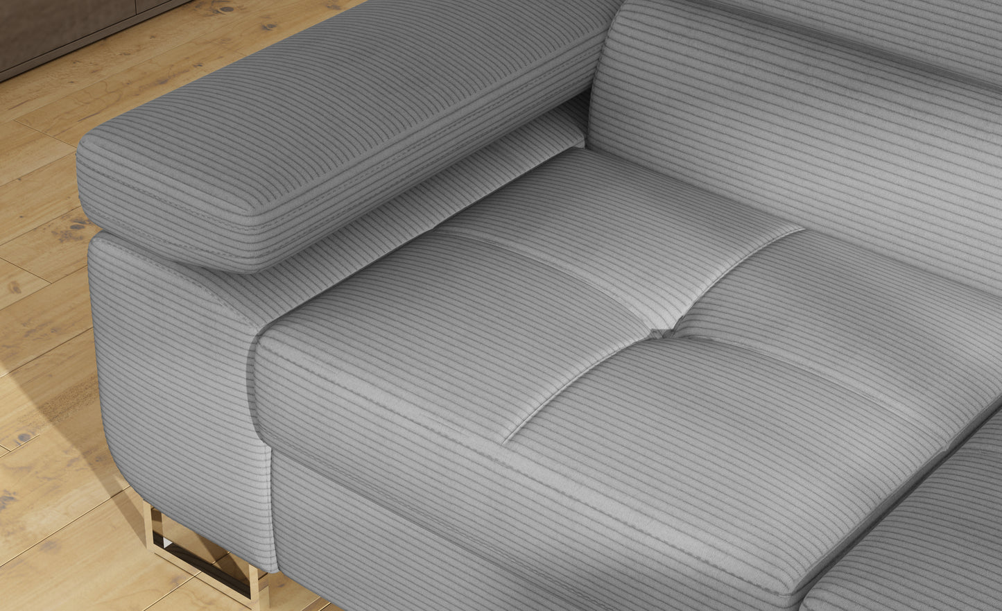 Anton Storage Sleeper Sectional Sofa - Grey