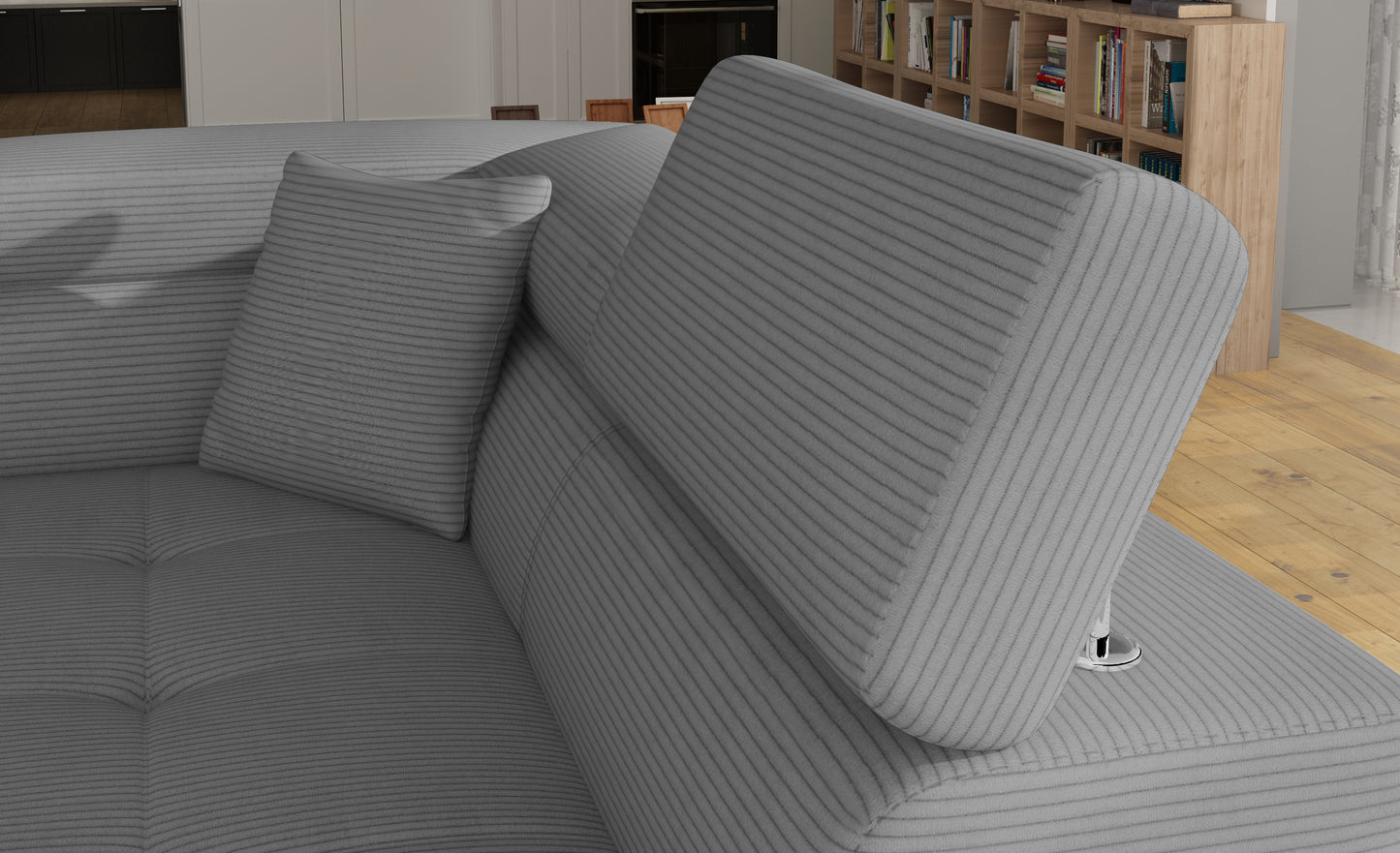 Anton Storage Sleeper Sectional Sofa - Grey