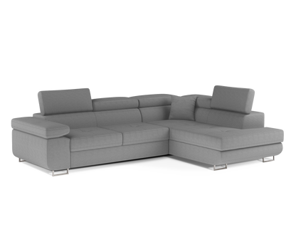 Anton Storage Sleeper Sectional Sofa - Grey