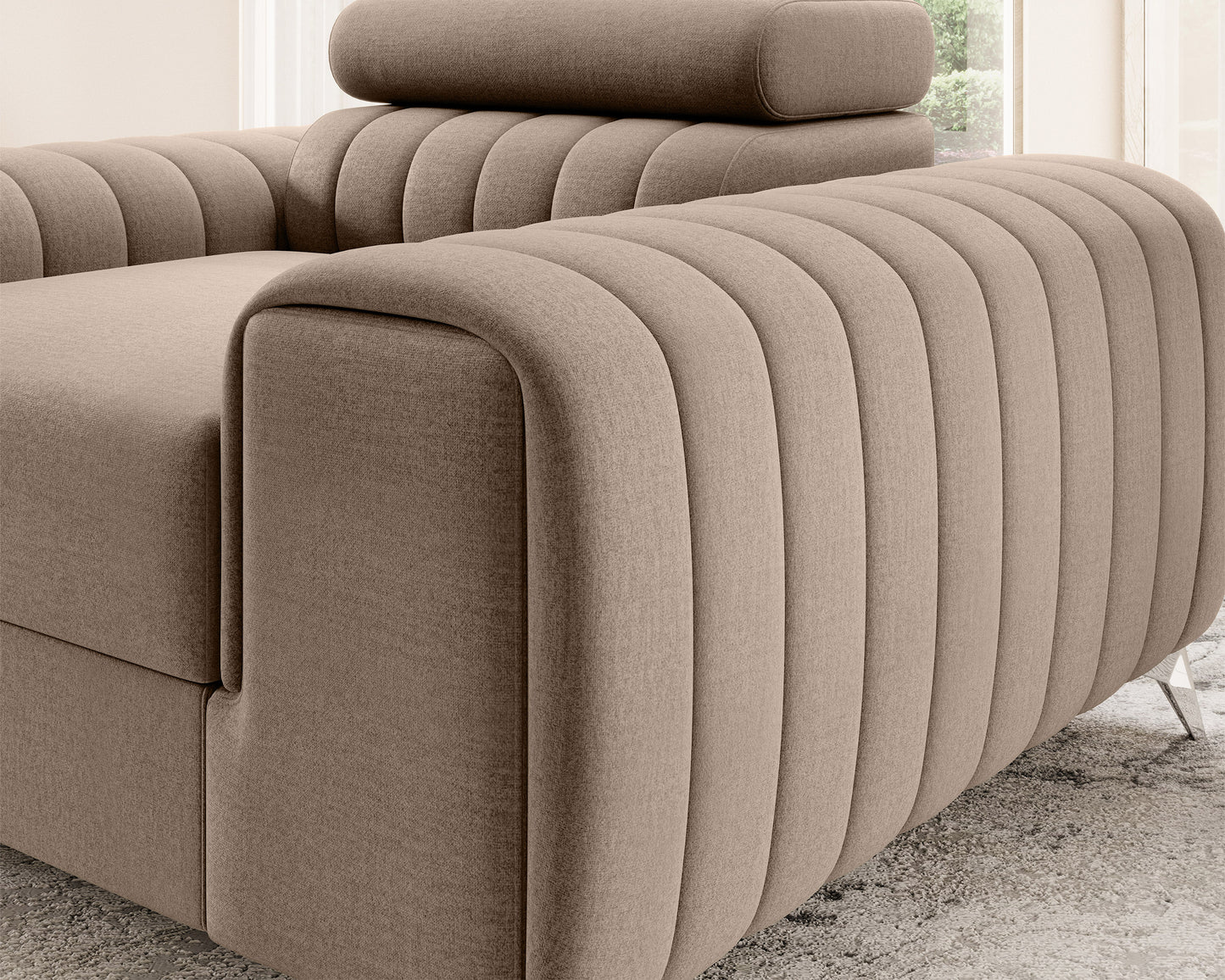 Laurence Modern Accent Chair - Beige