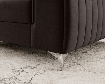 Laurence Modern Accent Chair - Dark Brown