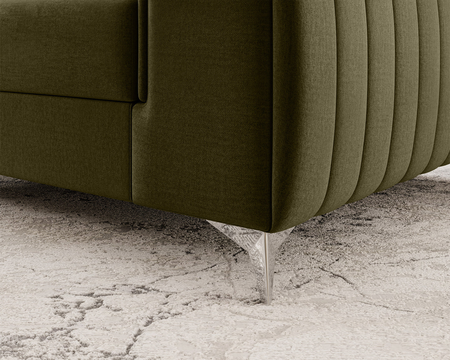 Laurence Modern Accent Chair - Olive Green