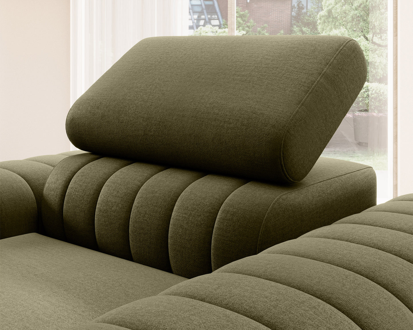 Laurence Modern Accent Chair - Olive Green