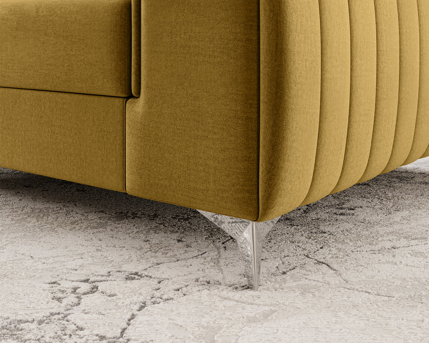 Laurence Modern Accent Chair - Mustard