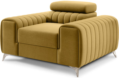 Laurence Modern Accent Chair - Mustard