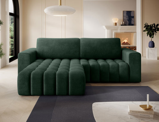 ReForm Creative Home Bonett Storage Sleeper Chaise Sofa - Dark Green-Free Delivery-USA & CANADA