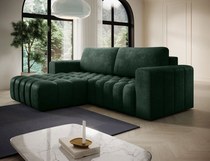 ReForm Creative Home Bonett Storage Sleeper Chaise Sofa - Dark Green-Free Delivery-USA & CANADA