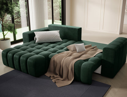 ReForm Creative Home Bonett Storage Sleeper Chaise Sofa - Dark Green-Free Delivery-USA & CANADA