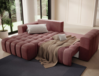 ReForm Creative Home Bonett Storage Sleeper Chaise Sofa - Plum-Free Delivery-USA & CANADA