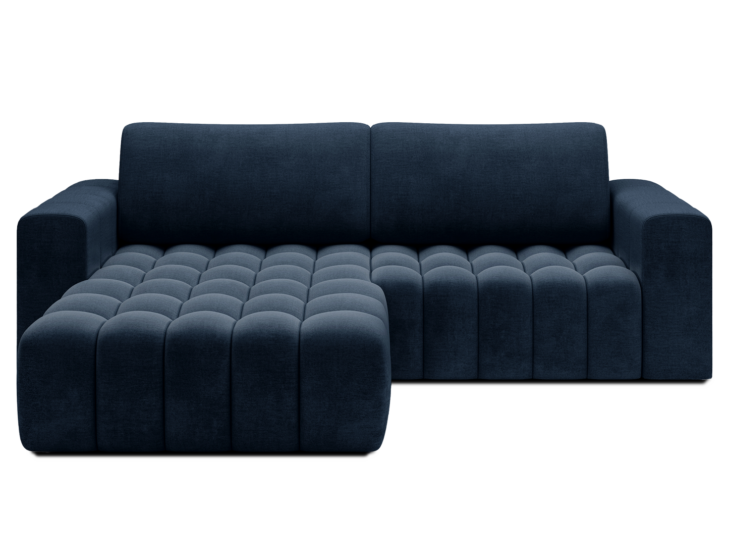 Bonett 4 Seater Storage Sleeper Chaise Sofa - Navy Blue