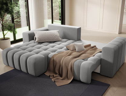 ReForm Creative Home Bonett Storage Sleeper Chaise Sofa - Grey-Free Delivery-USA & CANADA-