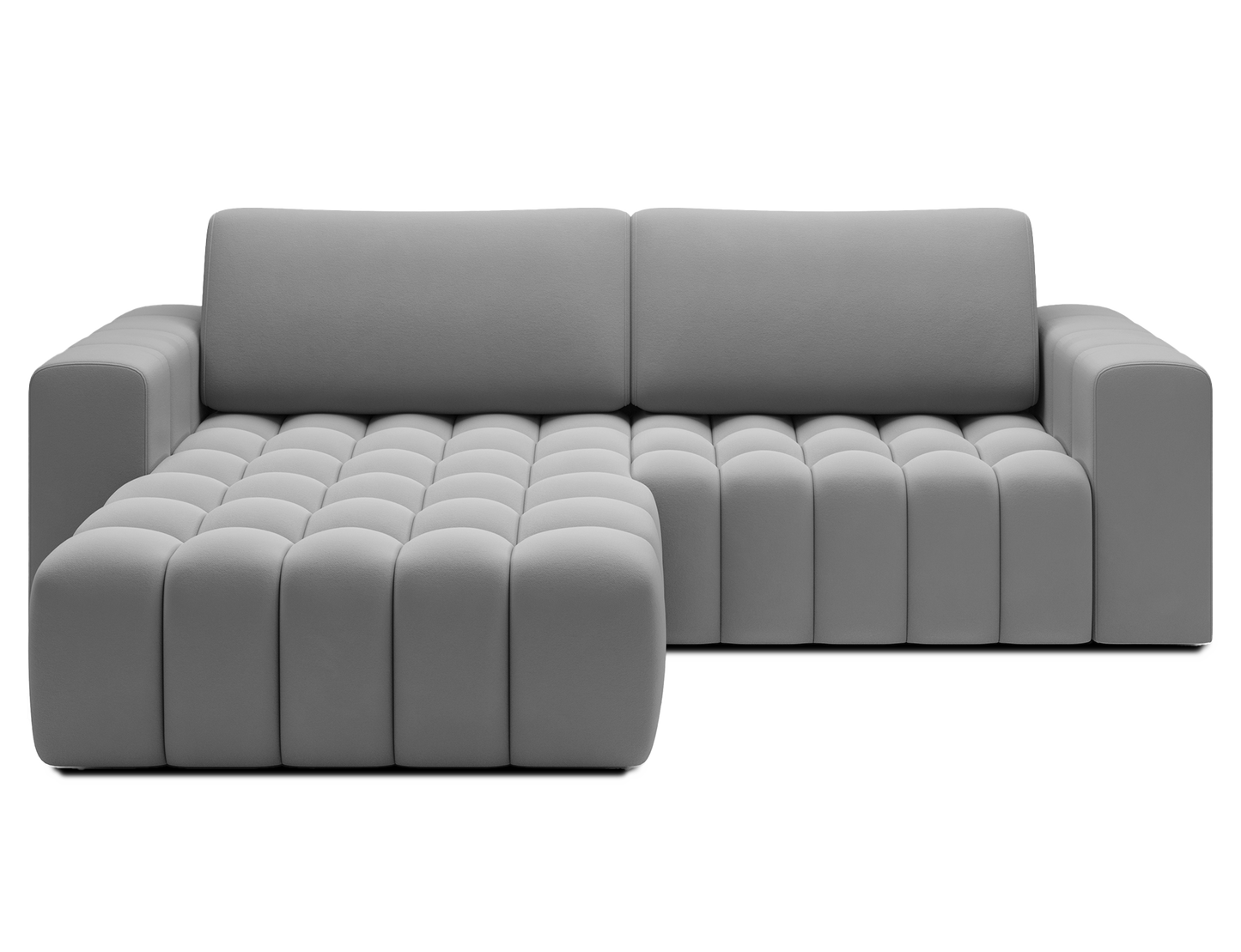 Bonett 4 Seater Storage Sleeper Chaise Sofa - Grey