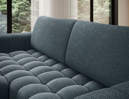 Bonett 4 Seater Storage Sleeper Chaise Sofa - Teal Blue