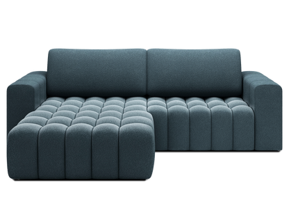 Bonett 4 Seater Storage Sleeper Chaise Sofa - Teal Blue