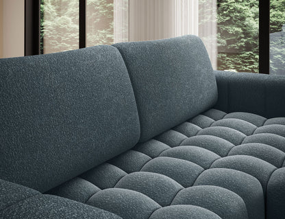 Bonett 4 Seater Storage Sleeper Chaise Sofa - Teal Blue