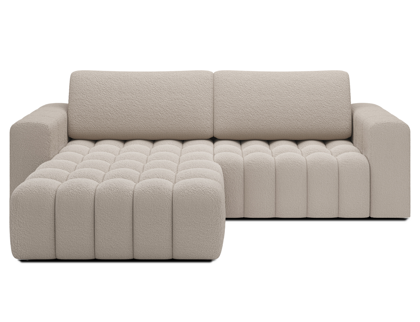 Bonett 4 Seater Storage Sleeper Chaise Sofa - Beige