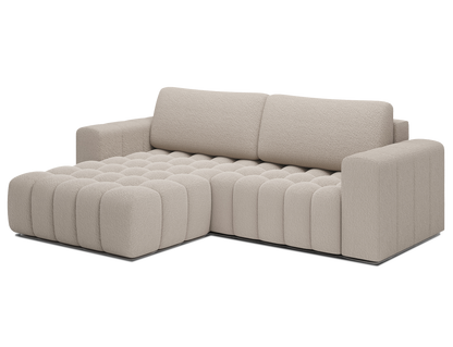 Bonett 4 Seater Storage Sleeper Chaise Sofa - Beige