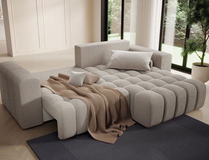 ReForm Creative Home Bonett Storage Sleeper Chaise Sofa - Beige-Free Delivery-USA & CANADA