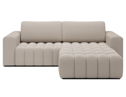 Bonett 4 Seater Storage Sleeper Chaise Sofa - Beige