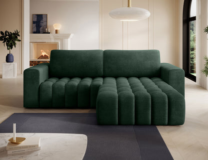 ReForm Creative Home Bonett Storage Sleeper Chaise Sofa - Dark Green-Free Delivery-USA & CANADA