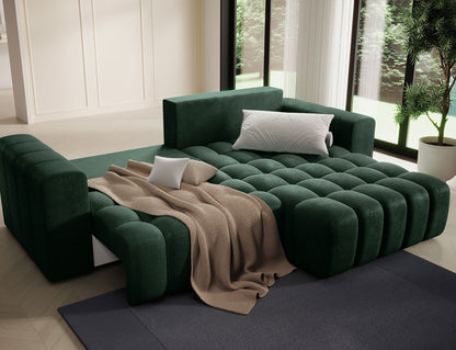 ReForm Creative Home Bonett Storage Sleeper Chaise Sofa - Dark Green-Free Delivery-USA & CANADA